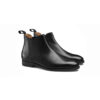 Lawry Black Chelsea Boots with burnished leather showcasing a classic design with a vintage-inspired finish