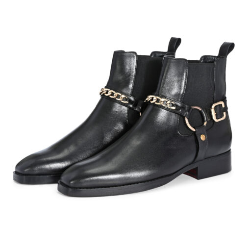 Regent Black Chain Chelsea Boots | Luxe Elegance - Image 3