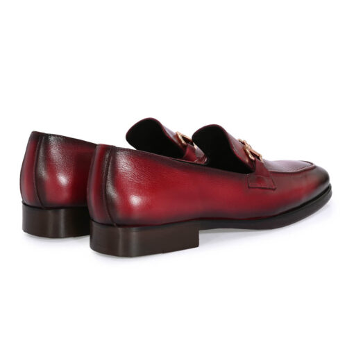 Luxora: Men's Hand-Painted Leather Loafers with Gold Horsebit - Image 5