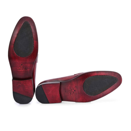 Luxora: Men's Hand-Painted Leather Loafers with Gold Horsebit - Image 4