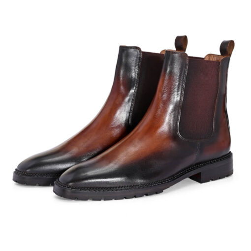 Trailblazing Brown and Black Chelsea Boots for Men - Image 3